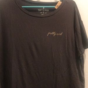 NEW WITH TAGS!! Dark Grey Simple Tee